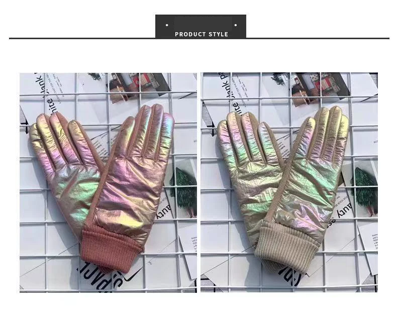 New Fashion Grace Lady Glove Mittens Women Winter Vintage Driving Cycling Keep Warm Touch Screen Glossy Windproof Gloves G088