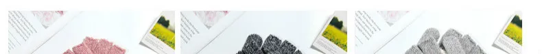 COKK Women Fingerless Gloves Cute Faux Rabbit Fur Stripe Knitted Gloves Female Winter Knitting Warmer Wrist Hand Gloves Mitten