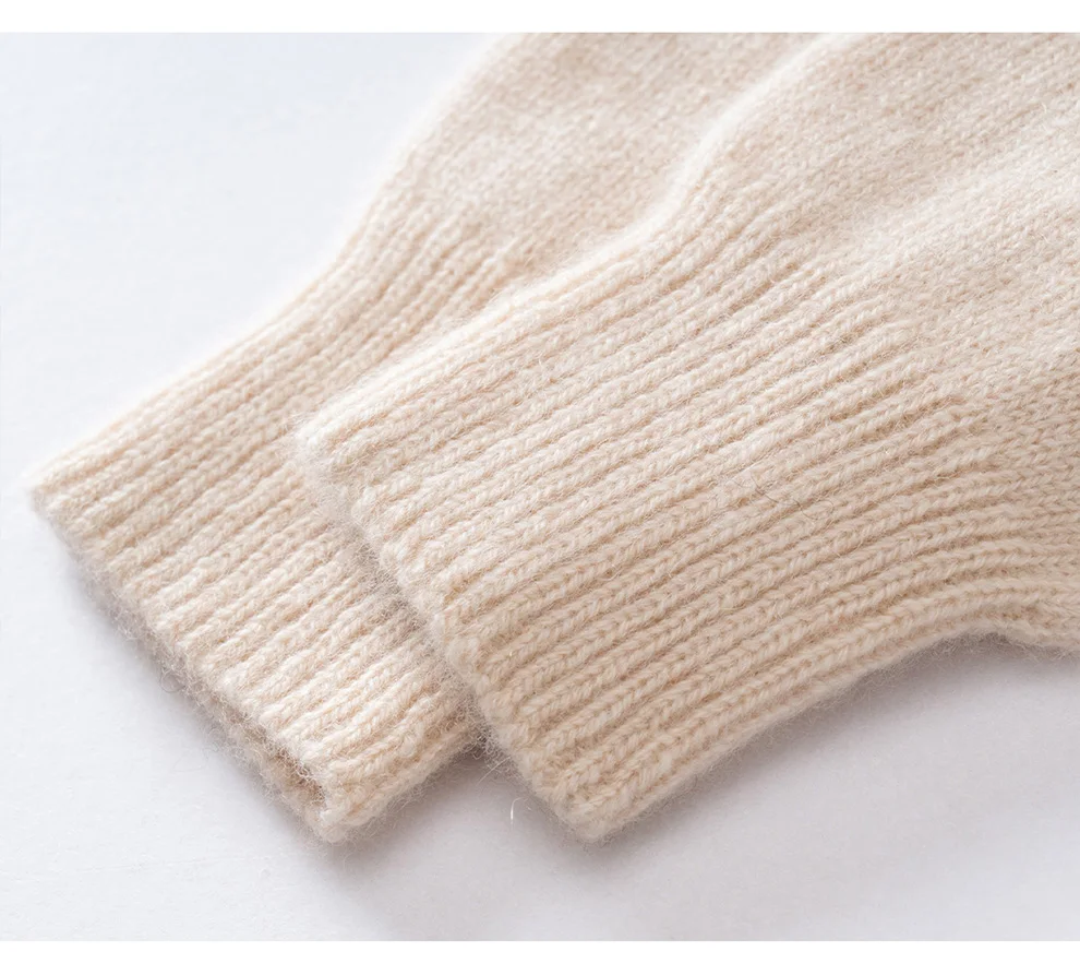 New Cashmere Gloves 100% Pure Cashmere Fingerless Gloves Fashion Warm Best Selling Solid Color Gloves