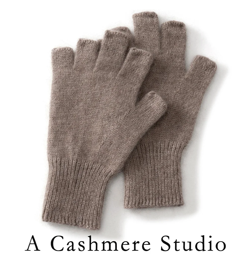 New Cashmere Gloves 100% Pure Cashmere Fingerless Gloves Fashion Warm Best Selling Solid Color Gloves