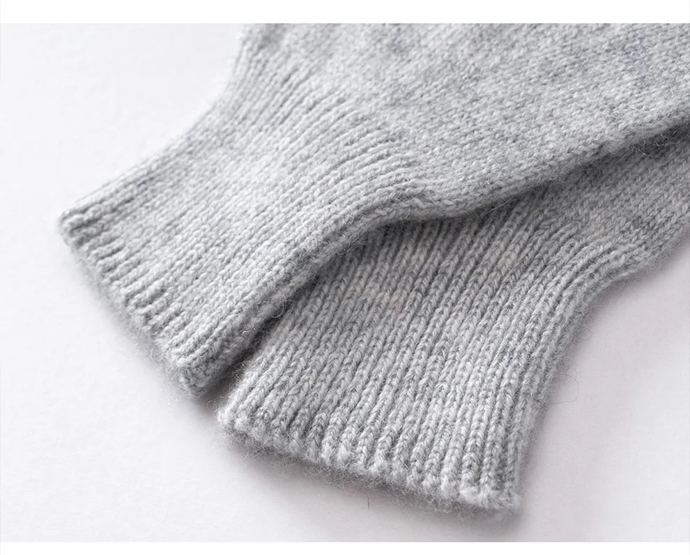 New Cashmere Gloves 100% Pure Cashmere Fingerless Gloves Fashion Warm Best Selling Solid Color Gloves