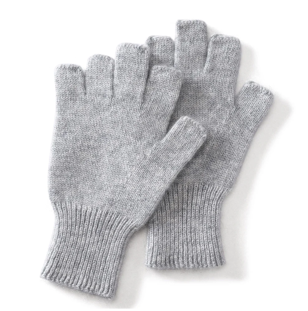 New Cashmere Gloves 100% Pure Cashmere Fingerless Gloves Fashion Warm Best Selling Solid Color Gloves