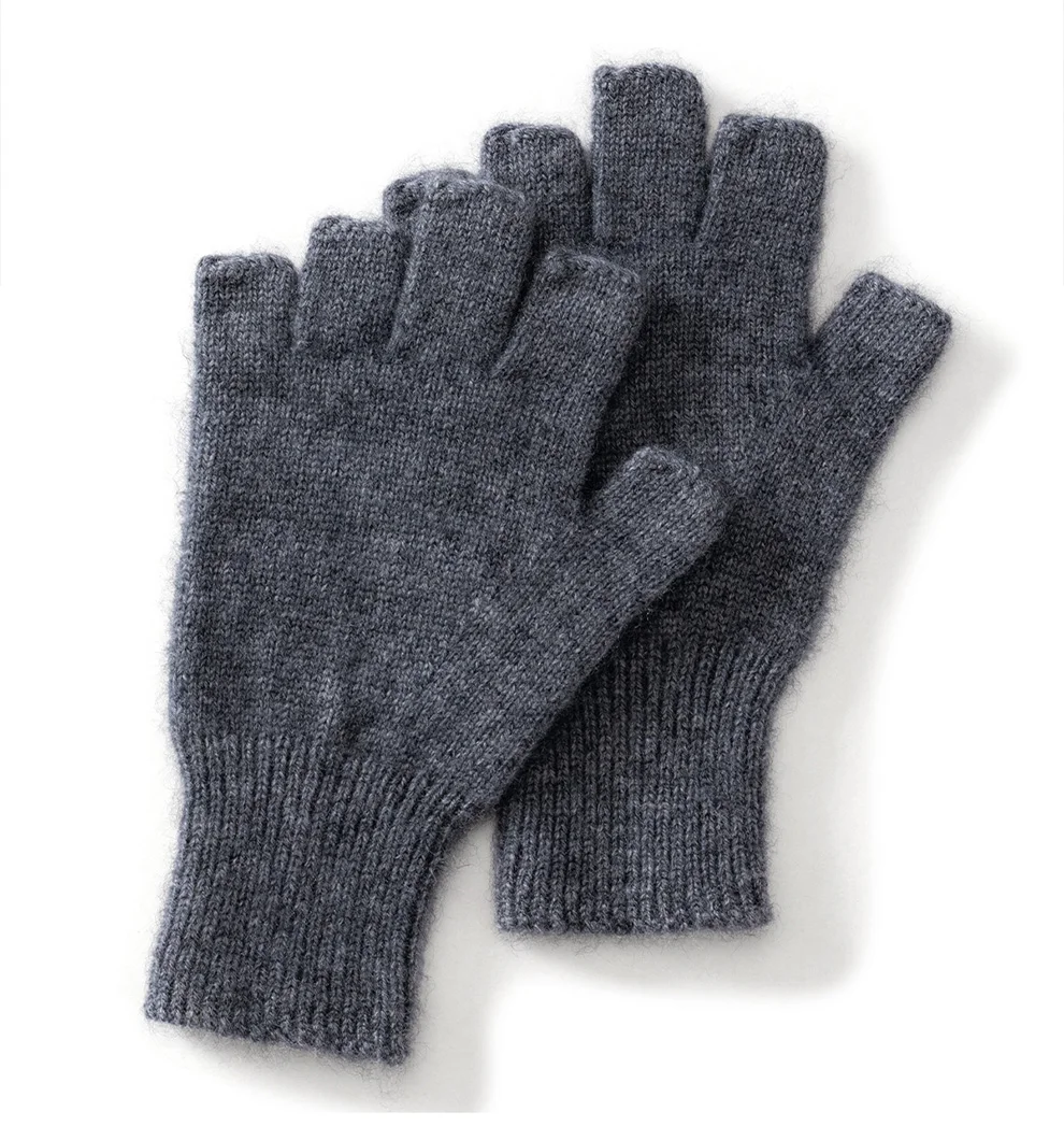 New Cashmere Gloves 100% Pure Cashmere Fingerless Gloves Fashion Warm Best Selling Solid Color Gloves
