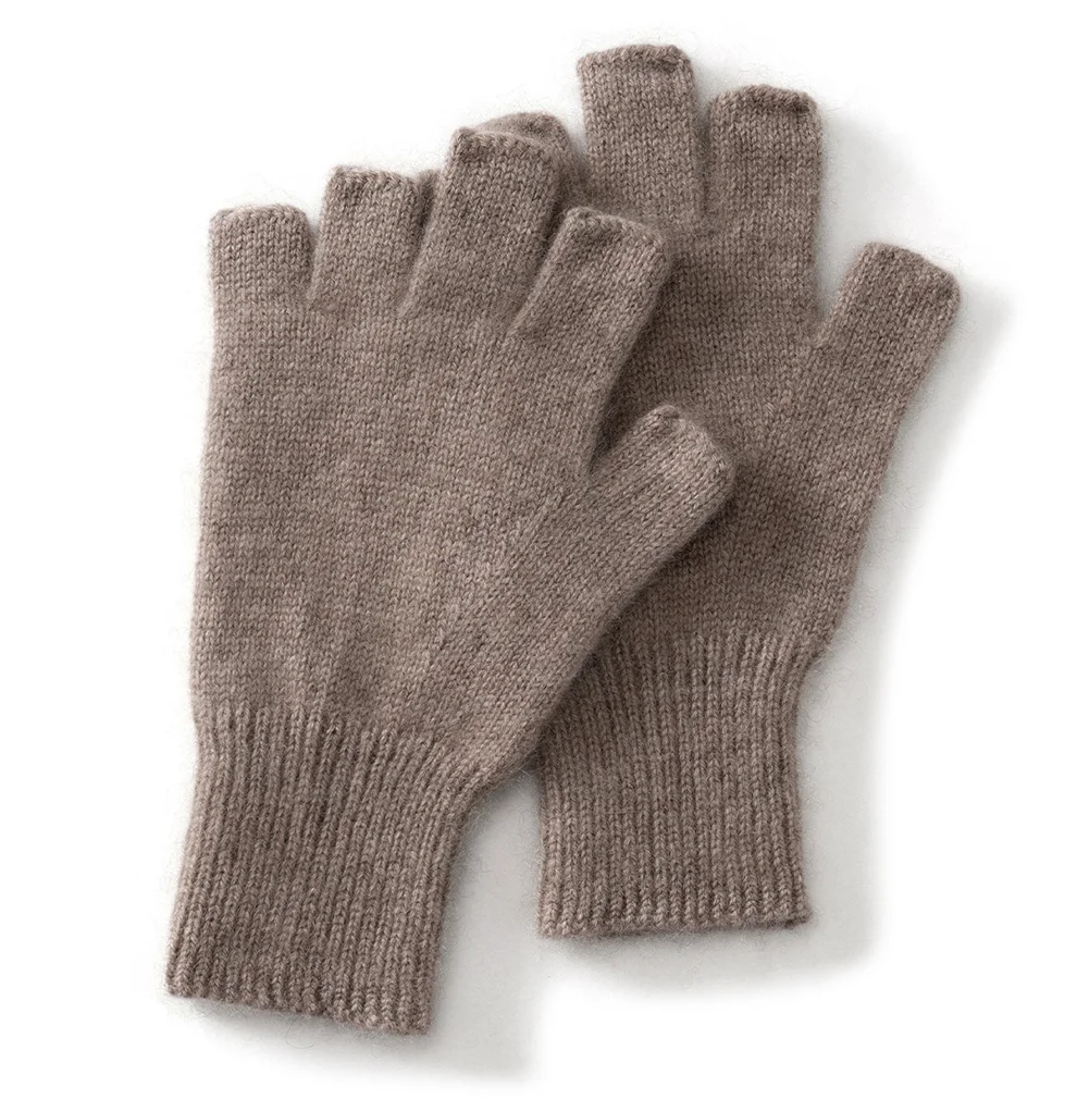 New Cashmere Gloves 100% Pure Cashmere Fingerless Gloves Fashion Warm Best Selling Solid Color Gloves