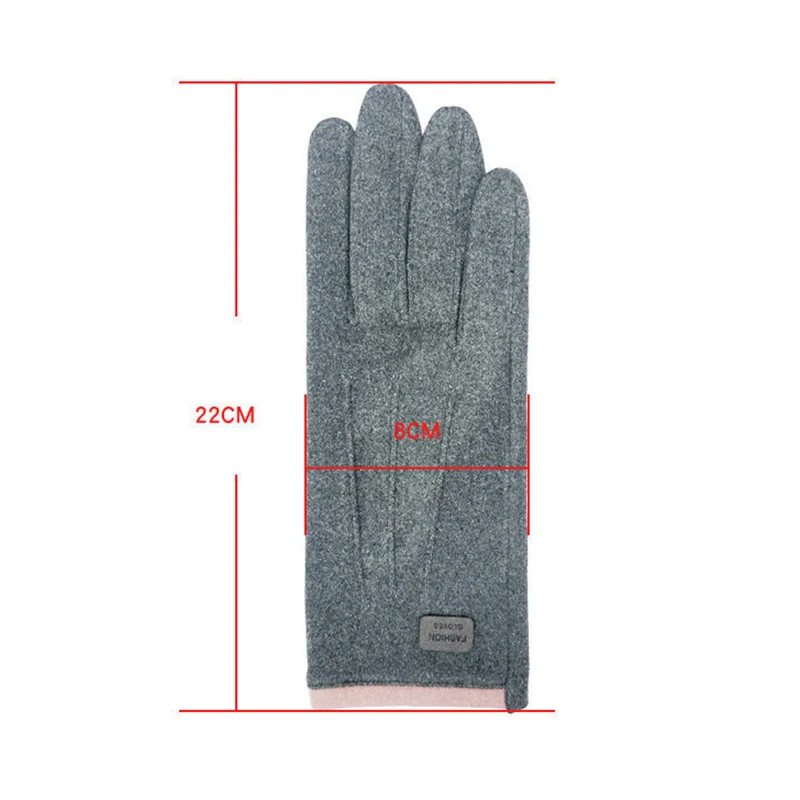 Women Winter Thick Plush Gloves Fashion Warm Suede Outdoor Guantes Lady Touchscreen Driving Gloves Sports Cycling Mittens