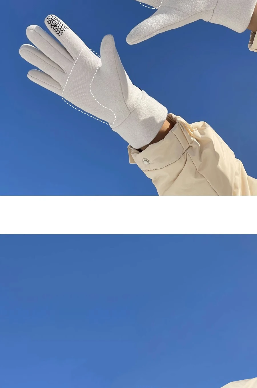 Women Winter Keep Warm Touch Screen Fleece Fashion Outdoor Sports Gloves Solid Simple Style Thickened Antiskid Drive Riding