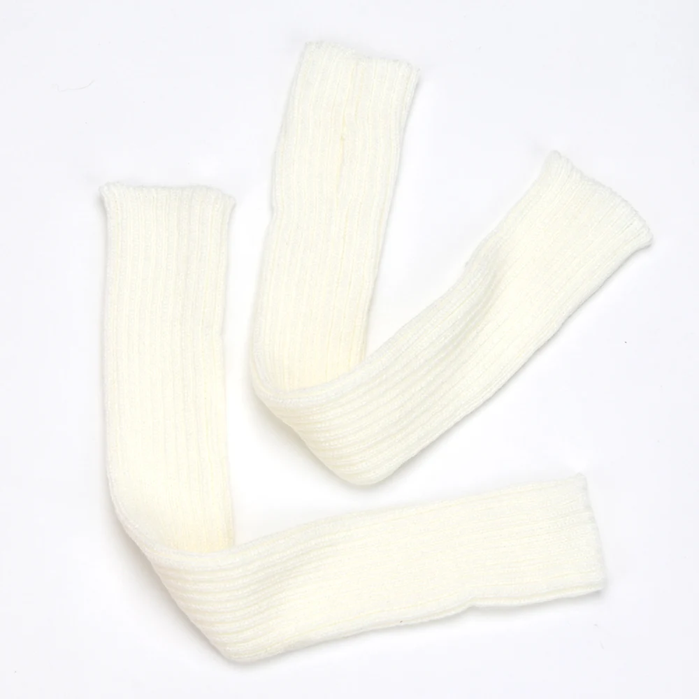 2024 New 52cm Women Knit Arm Sleeves Japanese White Black Goth Kawaii Long Fingerless Gloves for Girls Harajuku Accessories
