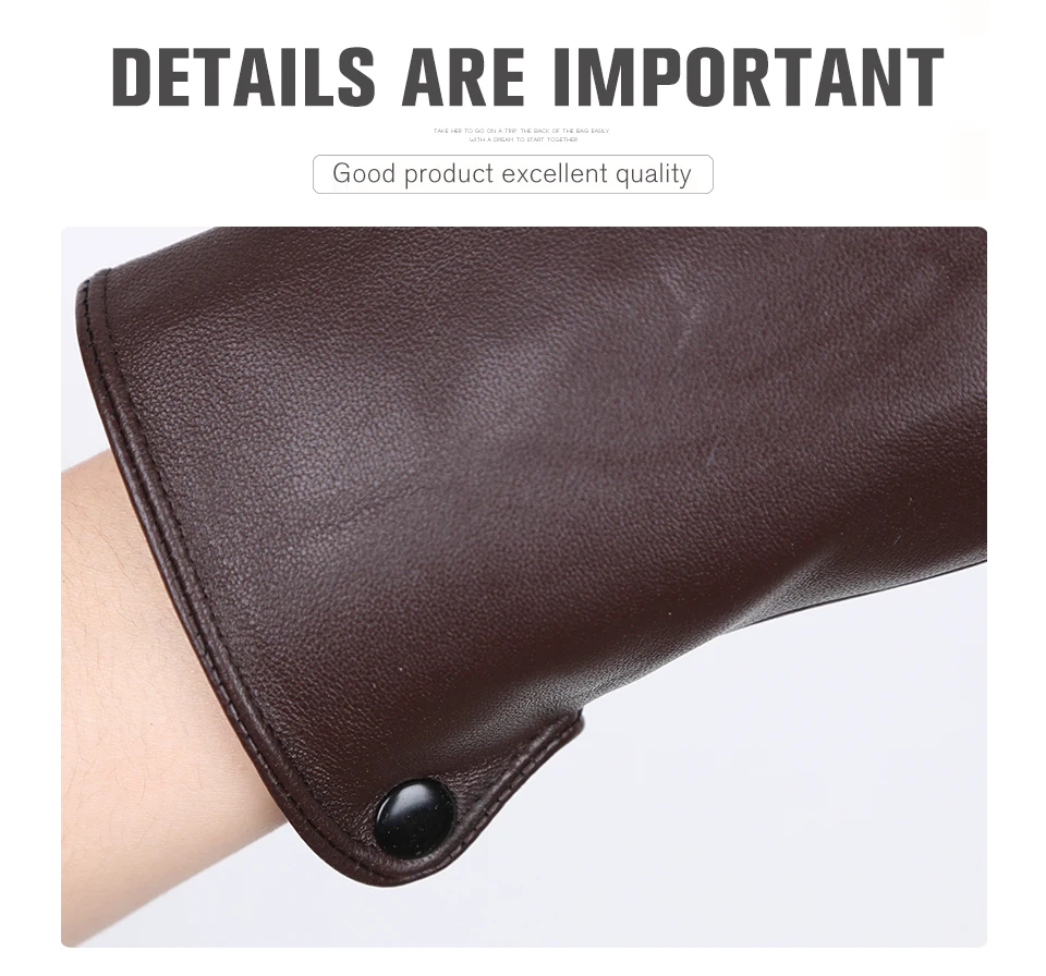 New Products Winter Gloves for Men Sheepskin Men's Gloves Keep Warm Men's Winter Gloves High-End Men's Leather Gloves-8011Y
