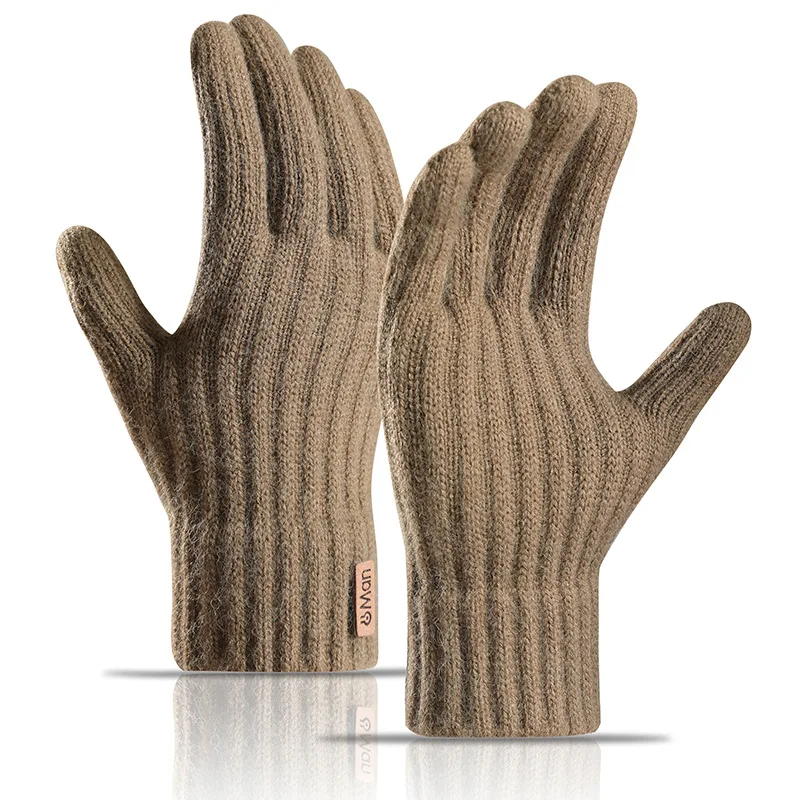 Man Autumn Winter Keep Warm Touch Screen Not Bloated Elasticity Knitted Gloves Solid Simple Style Fashion Letter Cycling Drive