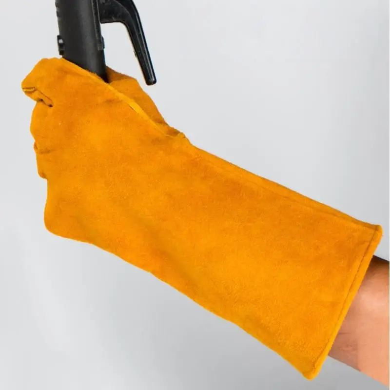 Hot Sale 1 Pair 40cm Safety Work Labor Glove Welding Gloves Heat Cut Resistant Insulated Custom Design Welding Leather Gloves