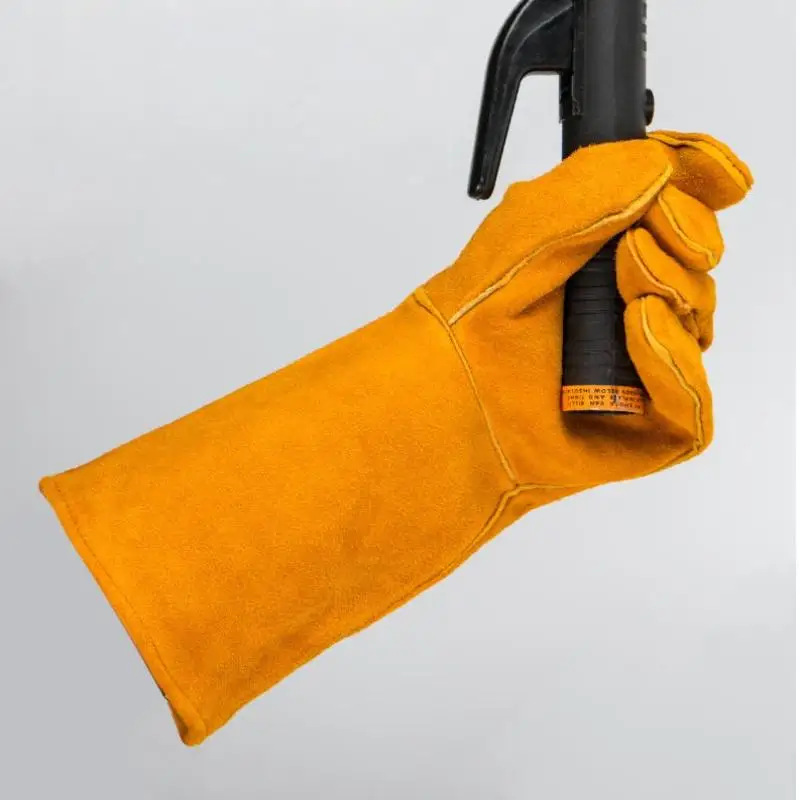 Hot Sale 1 Pair 40cm Safety Work Labor Glove Welding Gloves Heat Cut Resistant Insulated Custom Design Welding Leather Gloves