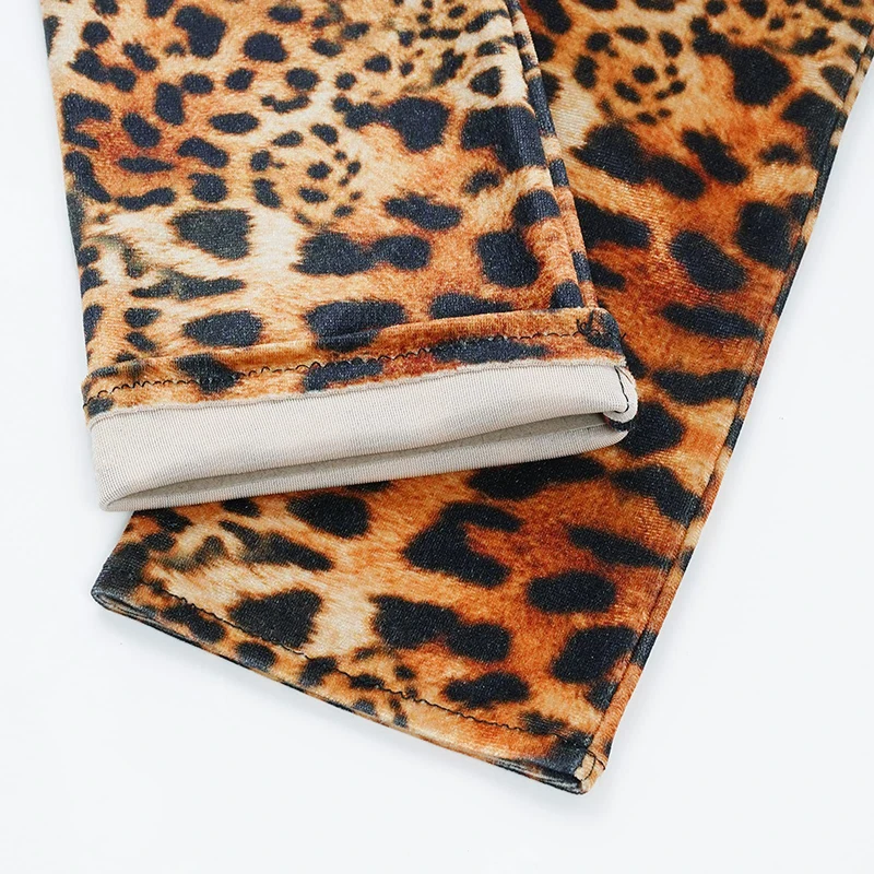 Leopard Print Velvet Women Sexy Long Gloves Fashion Warm Dance Party Evening Dress Cosplay Stage Performance Accessories
