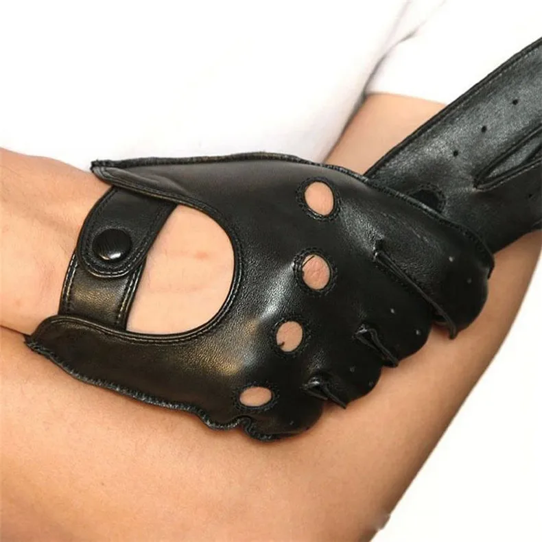Real Leather Gloves Male Spring Autumn Lambskin Leisure Breathable Touchscreen Genuine Leather Sheepskin Men's Driving M023W