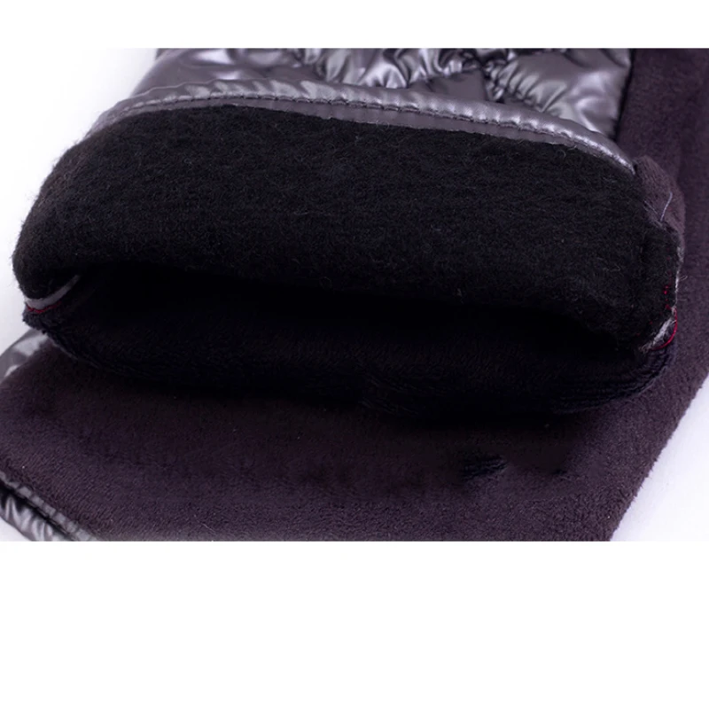 Winter New Women Fashion Personality Luxury Waterproof Keep Warm Touch Screen Plus Fleece Down Cotton Suede Soft Gloves