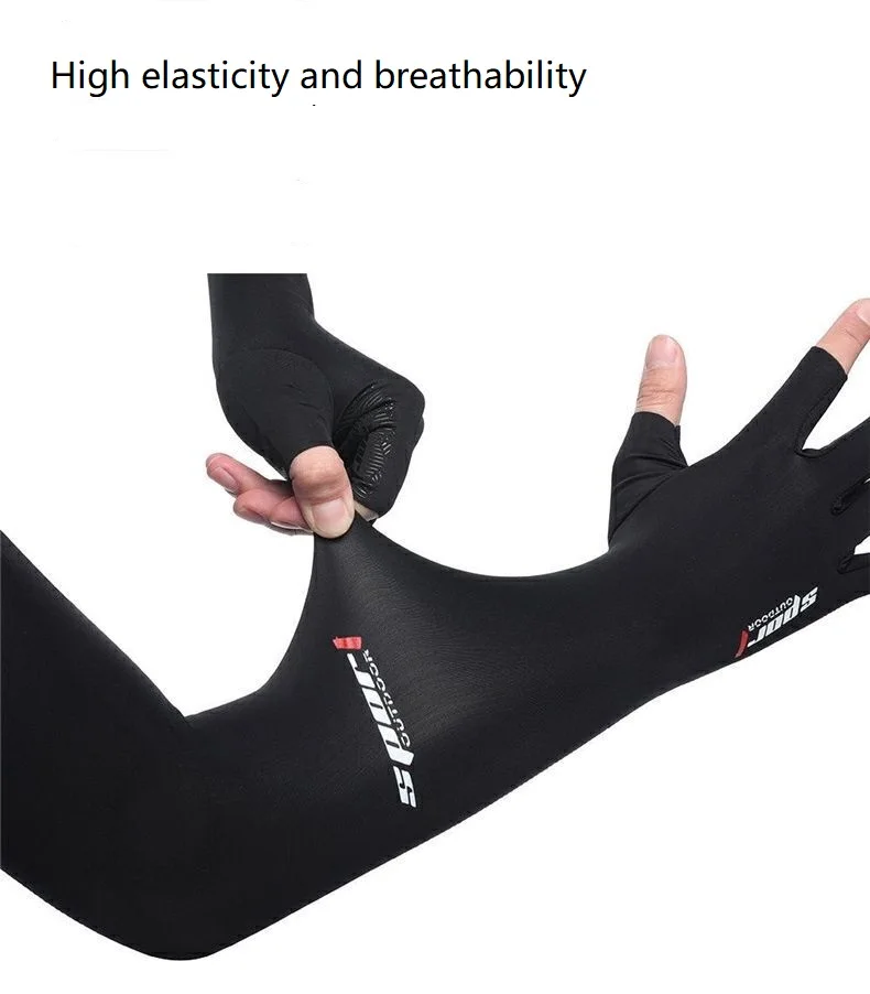 Outdoor Sports Cycling Summer Sunscreen Ice Feeling Long Gloves