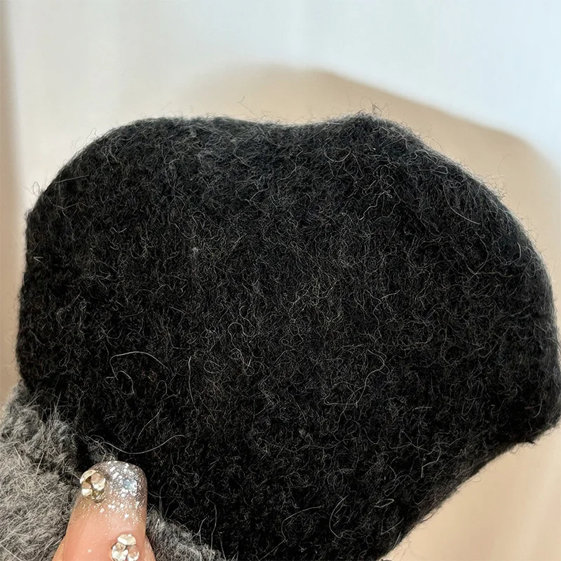 Winter Lolita Style Full Finger Warm Knitted Gloves Korean Female Kawaii Plush Thicken Windproof Mittens