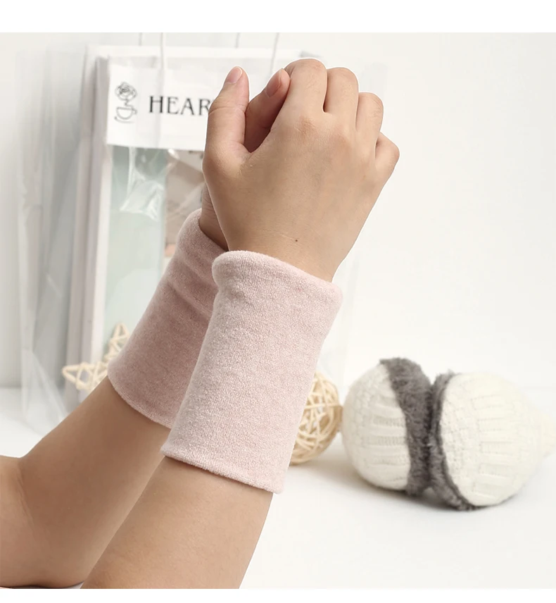Warm Wrist Guard Thickening Type Sports Sweatproof Band Breathable Wrist Guard Fitness Running Basketball Tennis Training