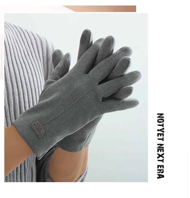 KayCrowne New Fashion Grace Gloves Men Winter Vintage Touch Screen Riding Driving Warm Windproof Full Finger Glove Mittens