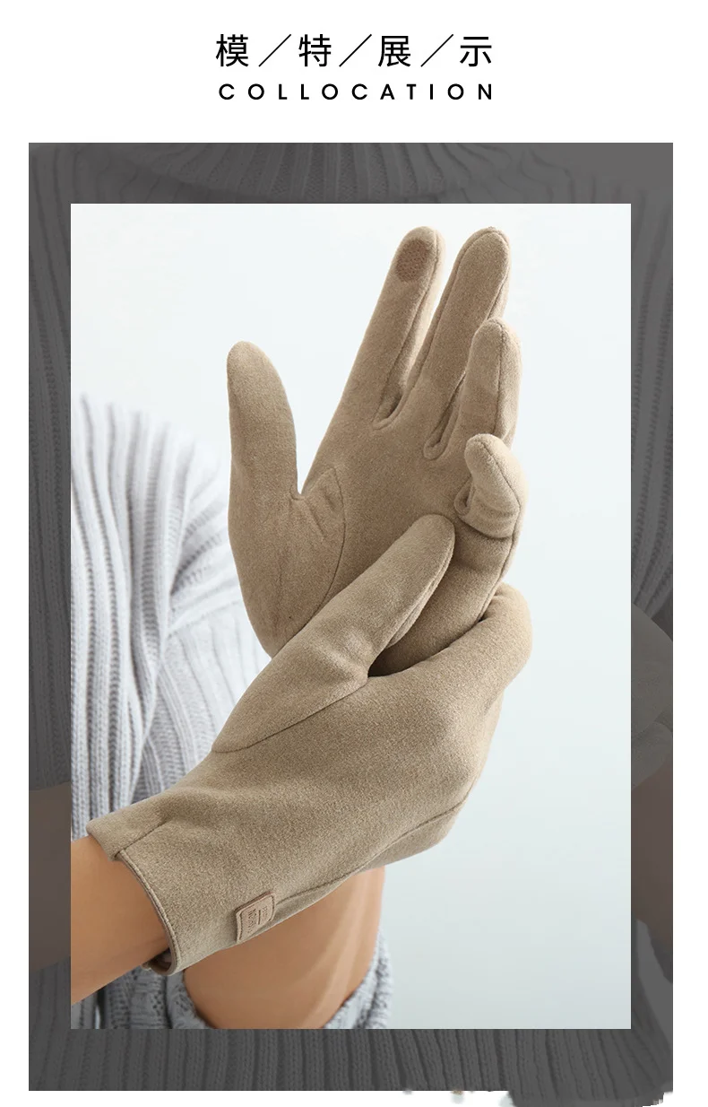 KayCrowne New Fashion Grace Gloves Men Winter Vintage Touch Screen Riding Driving Warm Windproof Full Finger Glove Mittens