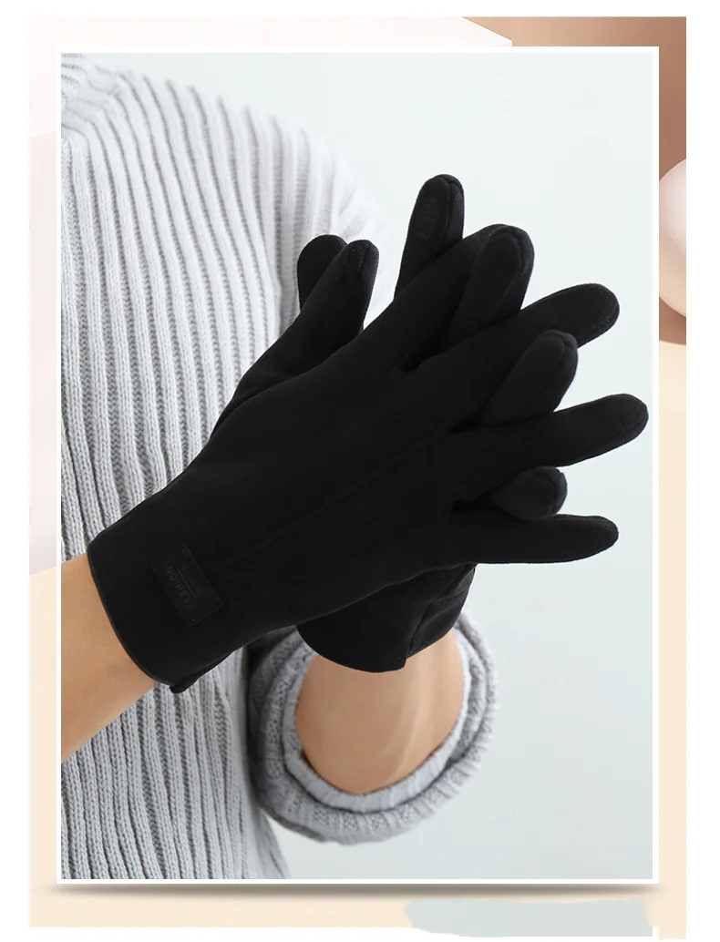 KayCrowne New Fashion Grace Gloves Men Winter Vintage Touch Screen Riding Driving Warm Windproof Full Finger Glove Mittens