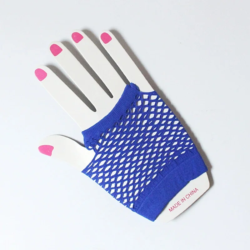 Women Sexy Gloves Mesh Net Fishnet Gloves Hollow Fingerless Gloves Night Club Lolita Style Punk Mittens