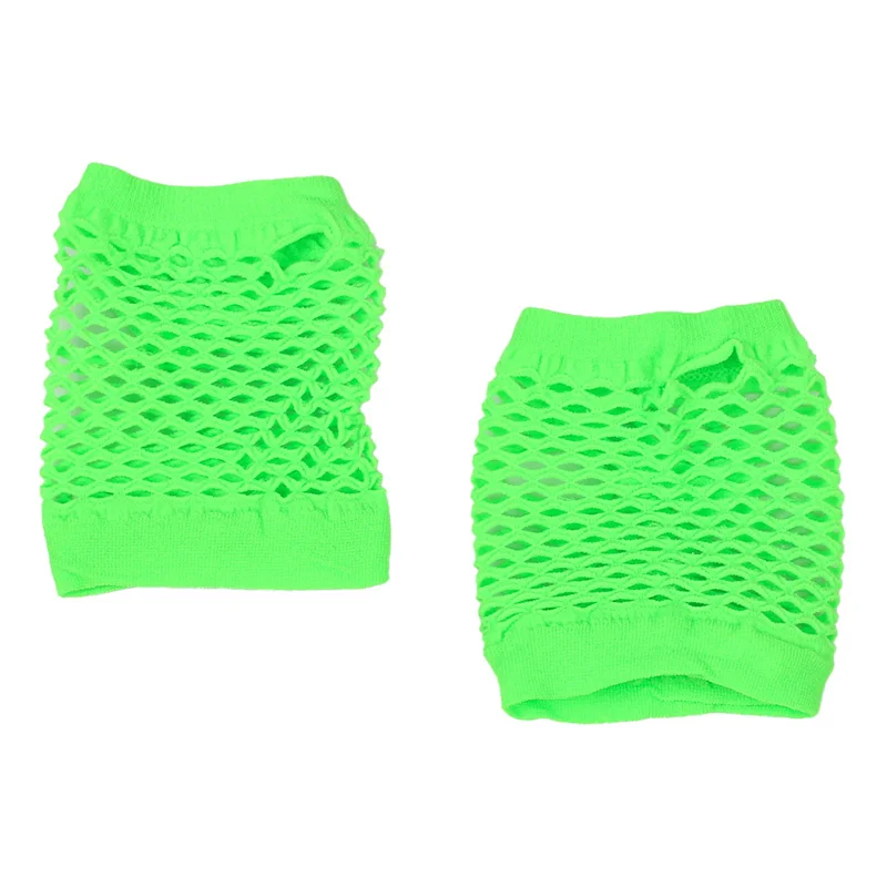 Women Sexy Gloves Mesh Net Fishnet Gloves Hollow Fingerless Gloves Night Club Lolita Style Punk Mittens