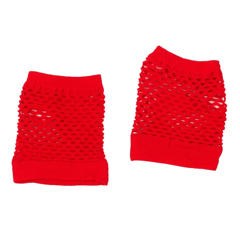 1Pair Black Fishnet Gloves Girl Sheer Mesh Mittens Gloves Adult Woman Disguise Rock Fancy Night Club Party Sexy Fashion Gloves