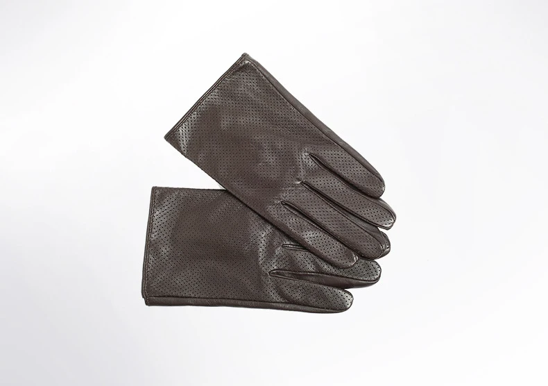 Men's Thin Genuine Leather Fit Gloves Male Breathable Soft Fashion Classic Goatskin Autumn Unlined touch screen Driving Gloves