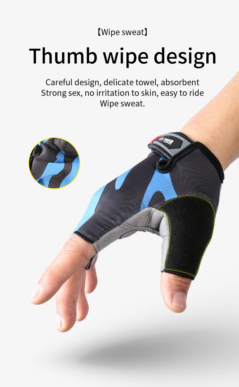 Half Finger Cycling Gloves Summer Bicycle Gloves Shock-absorption Breathable Mountain Bike MTB Gloves Cycling Accessories