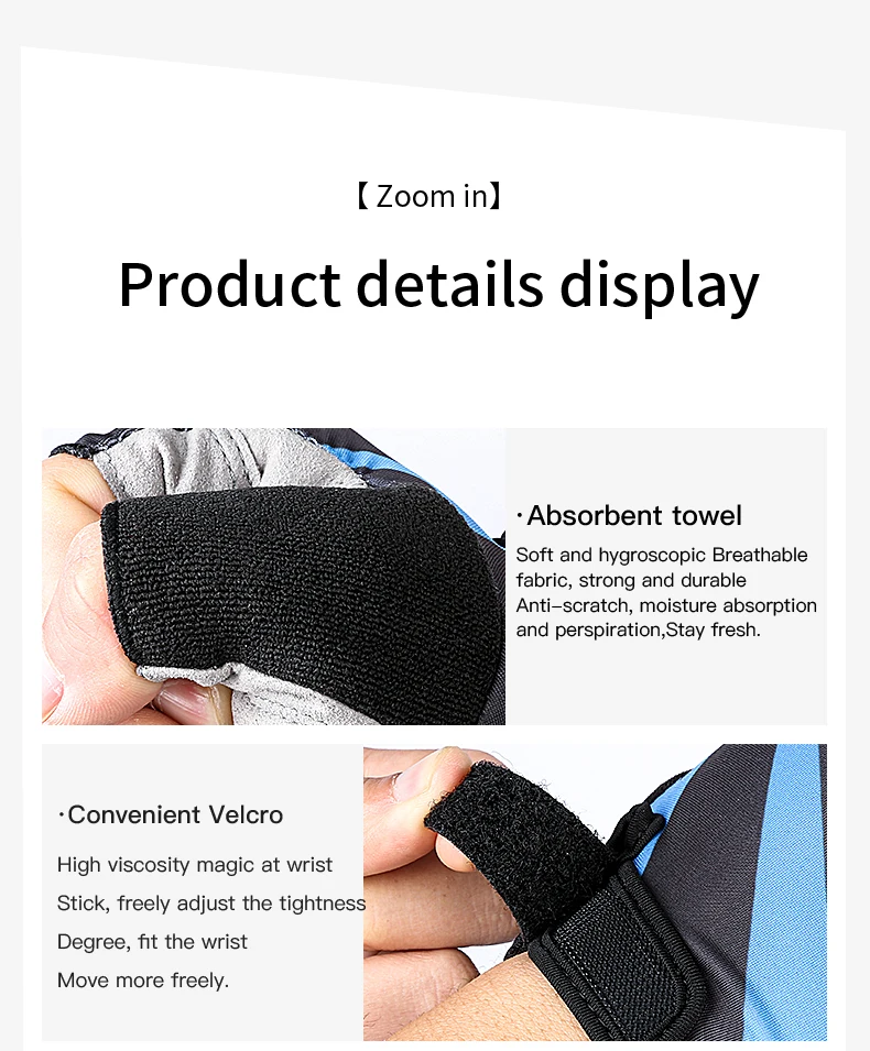 Half Finger Cycling Gloves Summer Bicycle Gloves Shock-absorption Breathable Mountain Bike MTB Gloves Cycling Accessories