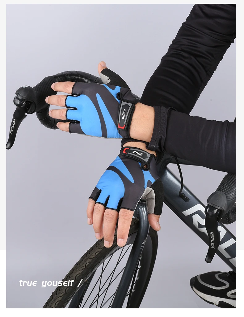 Half Finger Cycling Gloves Summer Bicycle Gloves Shock-absorption Breathable Mountain Bike MTB Gloves Cycling Accessories