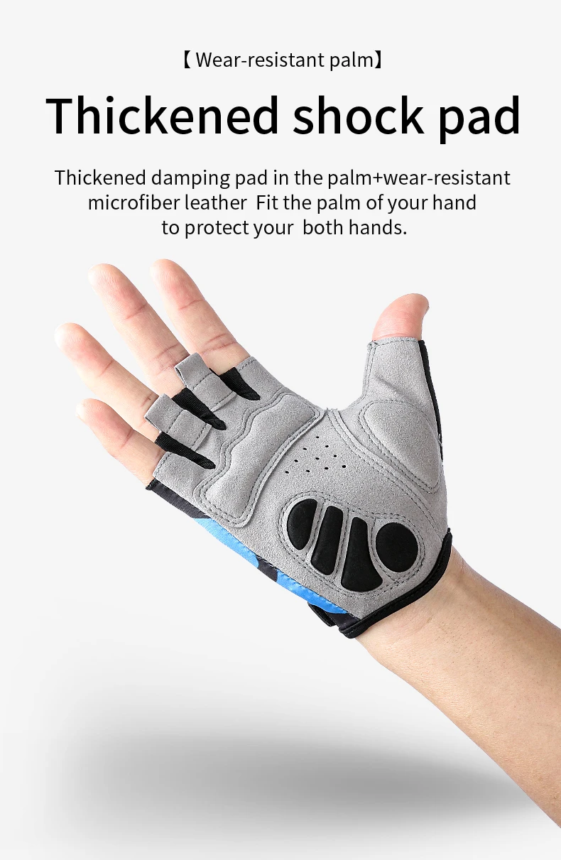 Half Finger Cycling Gloves Summer Bicycle Gloves Shock-absorption Breathable Mountain Bike MTB Gloves Cycling Accessories