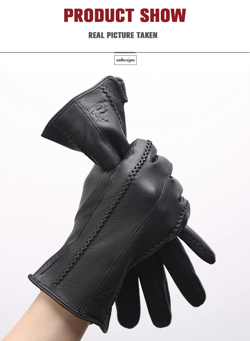 2024 Fashion Sheepskin Women's Gloves, Brand Women's Leather Gloves, Winter Outdoor Keep Warm Touch Gloves-2226F