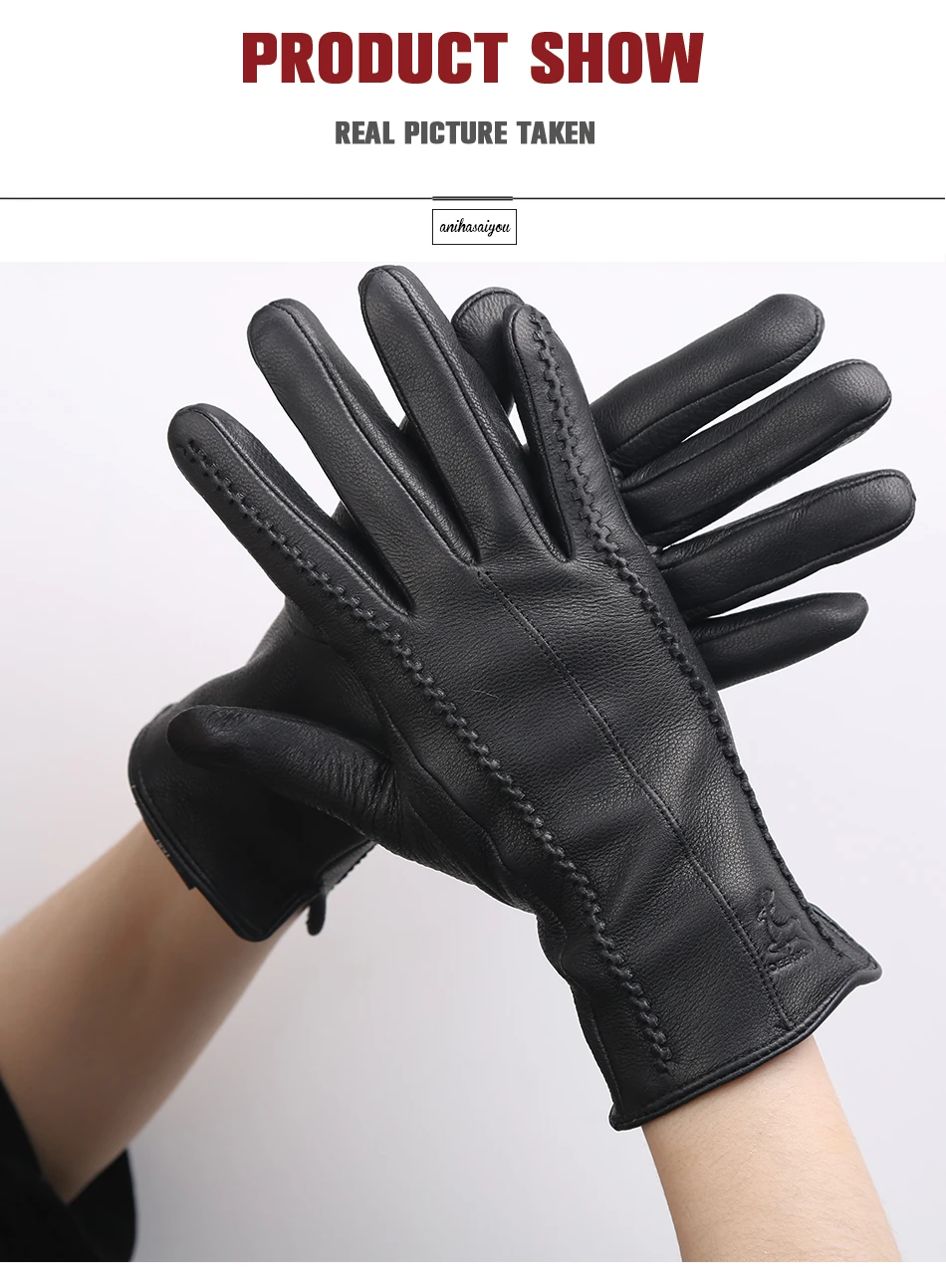2024 Fashion Sheepskin Women's Gloves, Brand Women's Leather Gloves, Winter Outdoor Keep Warm Touch Gloves-2226F