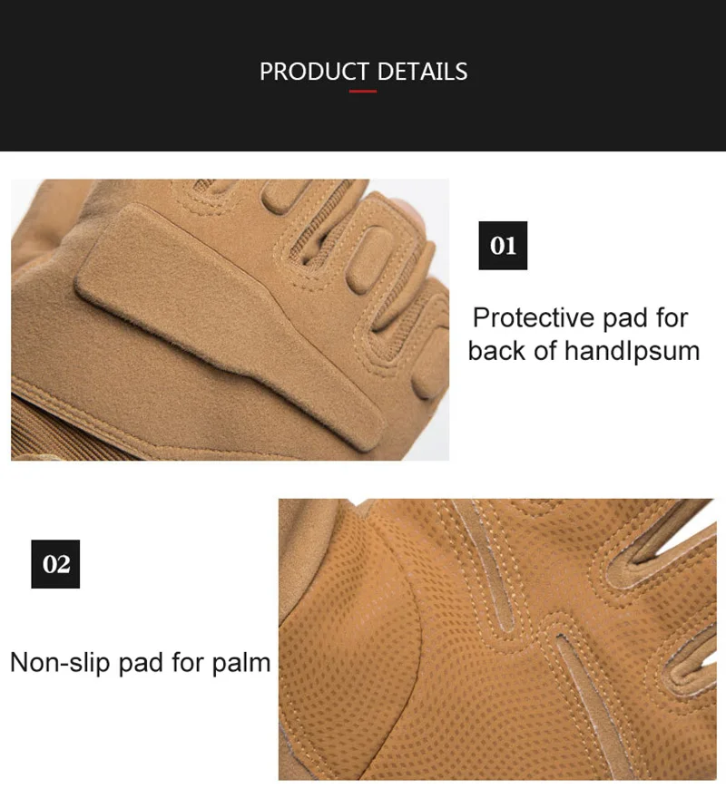 Spring and AutumnTactical Gloves for Cycling Sport Climbing Paintball Shooting Hunting Riding Ski - Motorcycle Ride Gloves