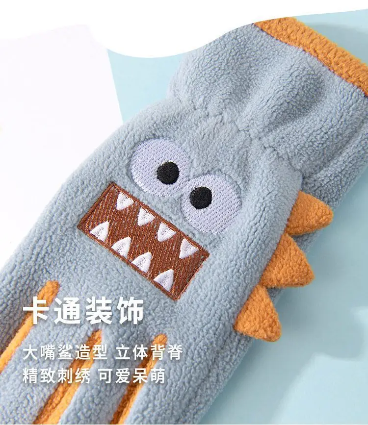 Winter Children's Gloves Cycling Autumn Cute Cartoon Warm Gloves Soft Outdoor Polar Fleece Kids Windproof Student Riding Gloves
