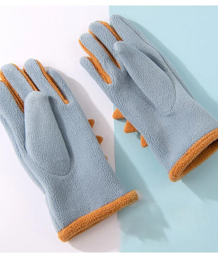 Winter Children's Gloves Cycling Autumn Cute Cartoon Warm Gloves Soft Outdoor Polar Fleece Kids Windproof Student Riding Gloves
