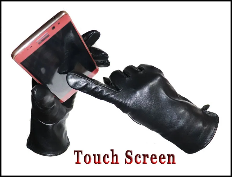Men's and Women's Leather Gloves Sheepskin Single Leather Unlined Thin Spring, Autumn and Winter Motorcycle Riding Touch Screen