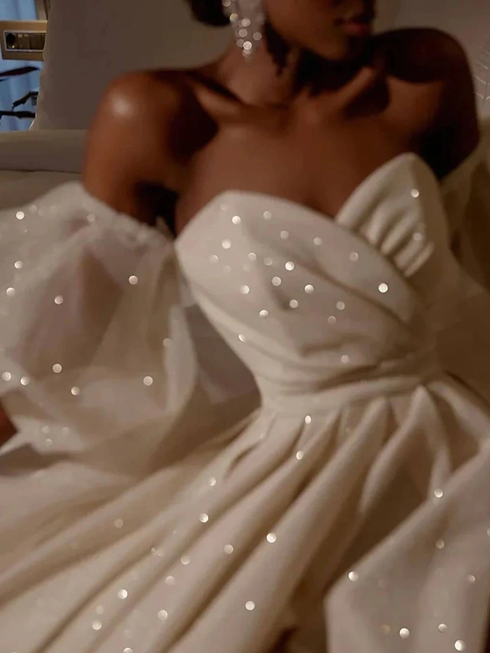 Customized Split Wedding Dresses Luxury Shiny Sequins Vestidos De Novia Women Elegant Off The Shoulder Long Wedding Gowns 2026