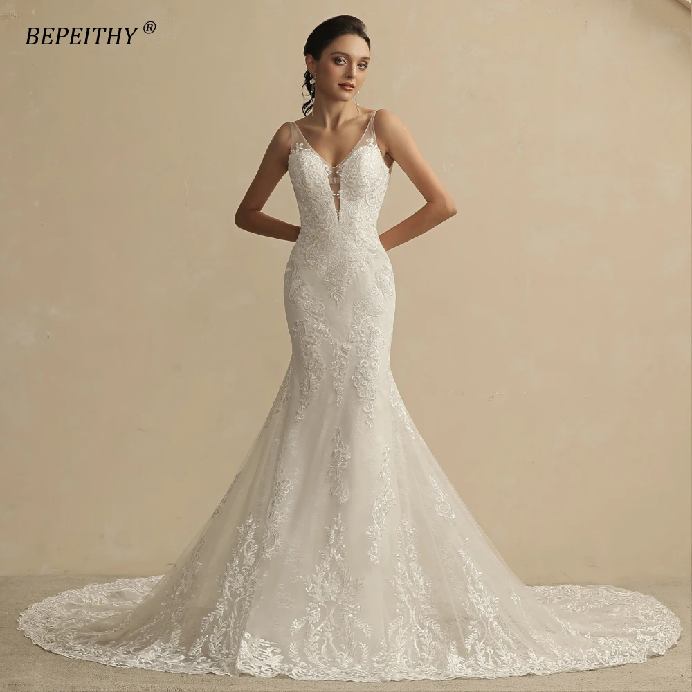 BEPEITHY Customized Plus Size Princess Wedding Dresses 2026 For Bride Off Shoulder Sleeveless Women Glitter Ball Bridal Gown