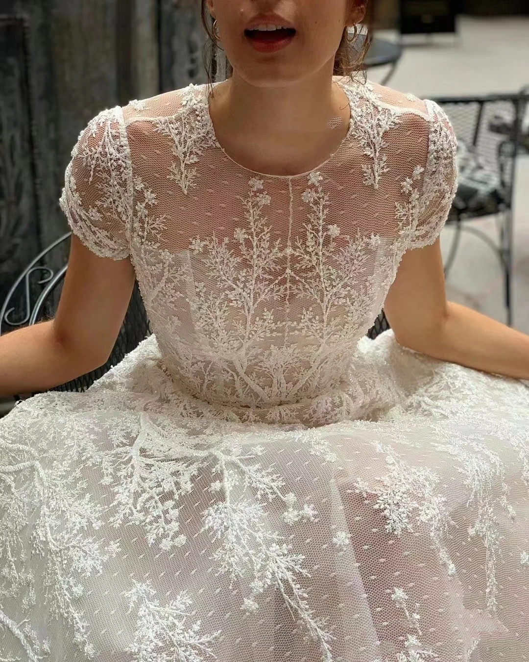 Bohemia Vintage Wedding Dresses O-Neck Short Sleeves Bridal Gowns Lace Appliques 웨딩드레스 Vestidos De Novia Customized 2026