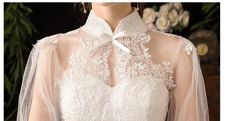 2026 New High Neck Three Quarter Sleeve Wedding Dress Sexy Lace Applique Plus Size Vintage Bridal Gown Robe De Mariee Customized