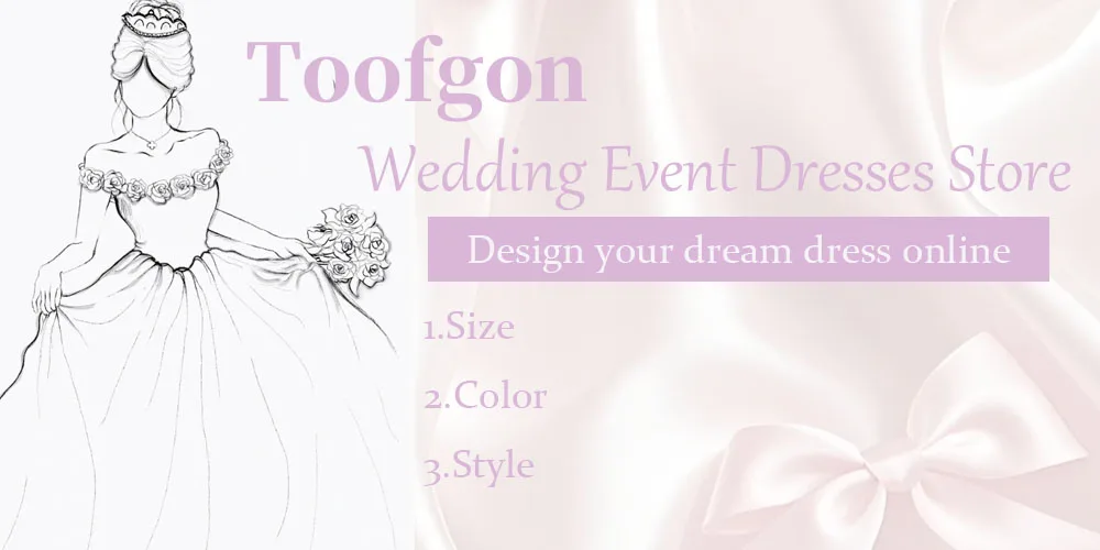 Toofgon Customized Modest Long Sleeve A Line Wedding Dresses Puff Sleeve Bride Gown Tea Length Draped Organza Bridal Party Dress