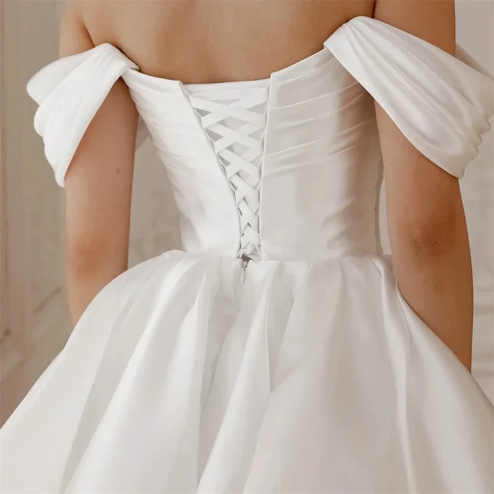 Elegant Short Wedding Dresses 2025 off the shoulder Beach Bridal Gown Formal Party Dresses Homecoming Dresses Customized 2025