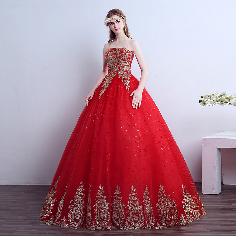 2026 New Ball Gown Lace Tulle Red Wedding Dress With Tail Chinese Pattern Style Cheap China Embroidery Bridal Gown Customized