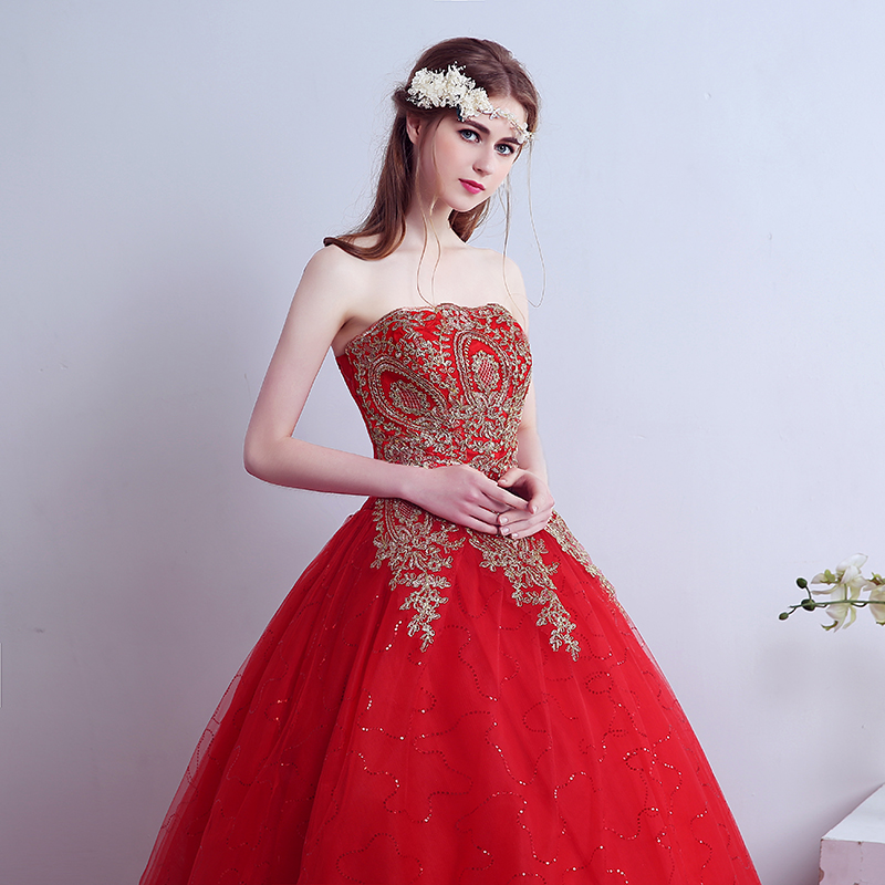 2026 New Ball Gown Lace Tulle Red Wedding Dress With Tail Chinese Pattern Style Cheap China Embroidery Bridal Gown Customized