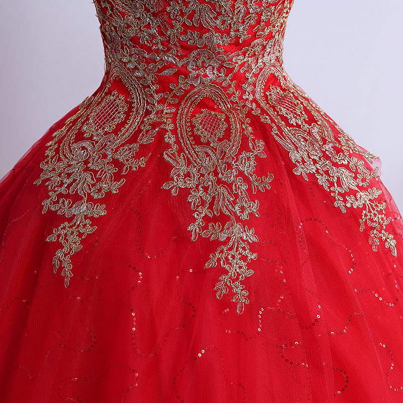 2026 New Ball Gown Lace Tulle Red Wedding Dress With Tail Chinese Pattern Style Cheap China Embroidery Bridal Gown Customized