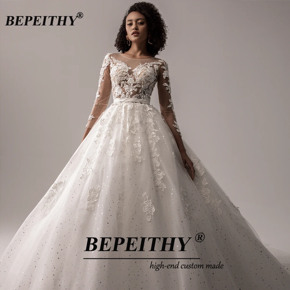 BEPEITHY Customized Vestido De Noiva V Neck Sleeveless Wedding Dresses 2026 For Women A Line Ivory Lace Bride Boho Bridal Gown