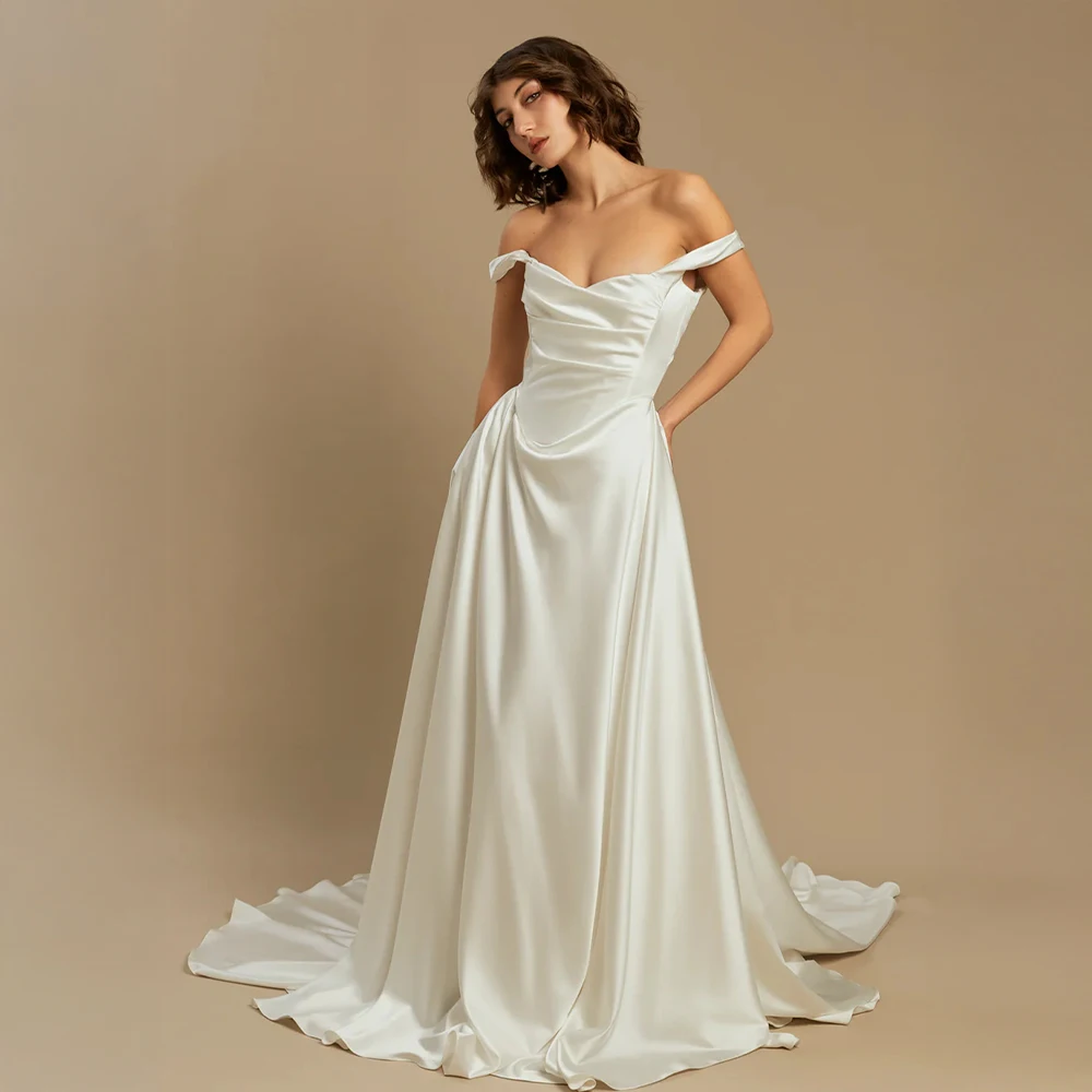 Charming Two Straps Full Lace Bridal Grown A Line Wedding Dresses Sweep Train Customade 2026 Vestido De Noival