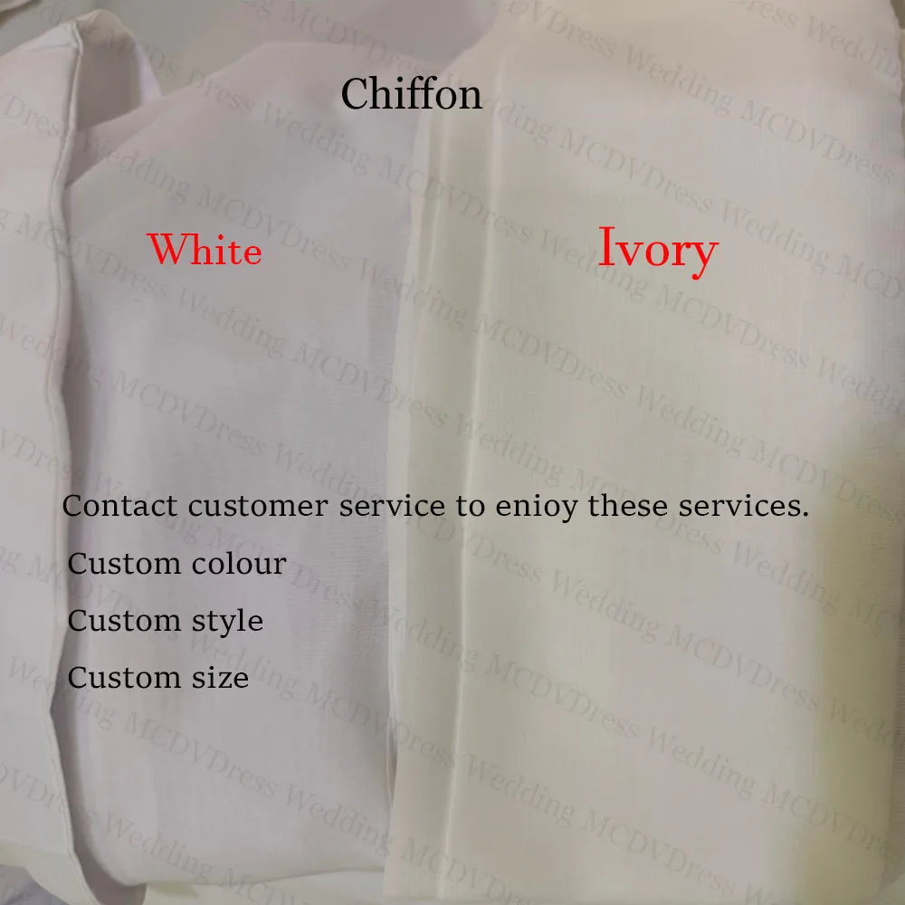 Chiffon A-Line Civil Wedding Dress Puff Sleeve V Neck Backless Vestido Noiva Minimalist Ivory Bride Party Gowns Customized